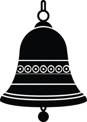 Minimal Temple Bell Vector - Traditional Indian Style