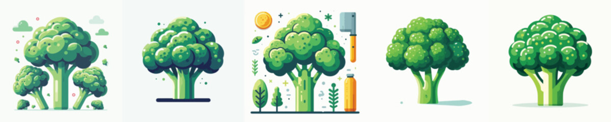 Vector of a broccoli.