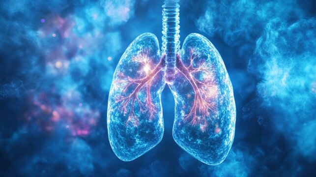 Conceptual Illustration of Acetylcysteine Effects on Mucus in Lungs