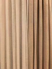 Fototapeta premium Light Brown Sheer Curtain Fabric Texture Background
