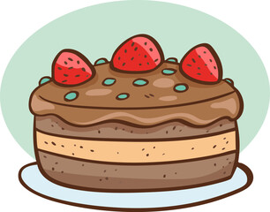 chocolate cake with cherry