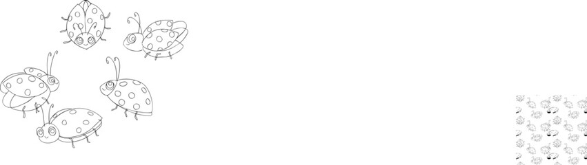 Lady bug five different pattern 