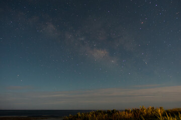 日本の鹿児島県の徳之島の美しい星空