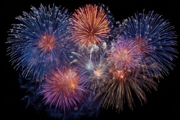 Obraz premium Spectacular nighttime fireworks display with vibrant colors