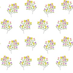 seamless floral with cute colors pattern 