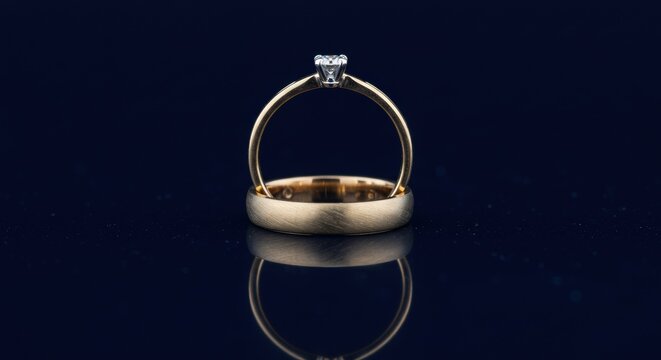 Elegant engagement ring symbolizes commitment and luxury, ideal for marketing, jewelry websites, or romantic campaign content.