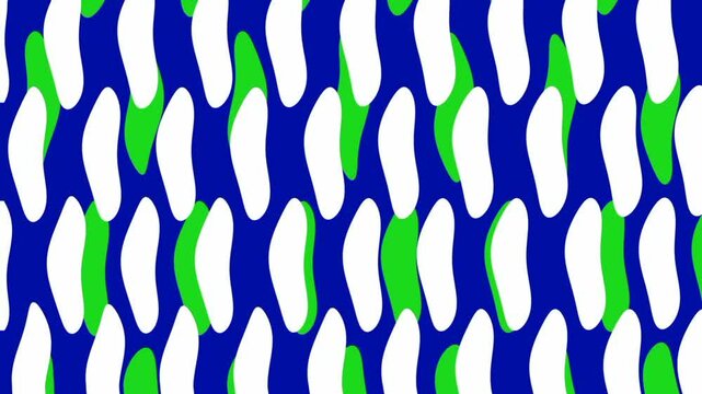 Animated background with smooth blue, white, and green waves. Minimal and modern loop motion, perfect for text or presentation backdrops.