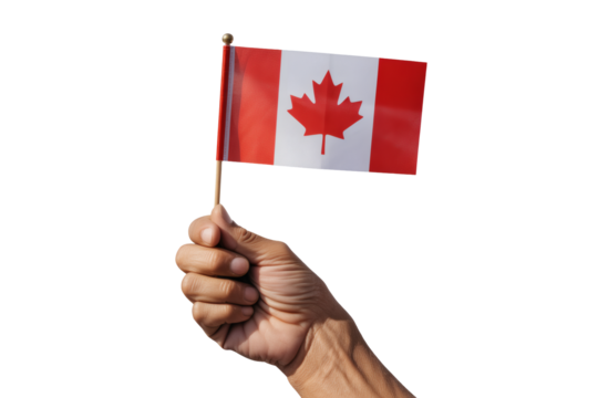 A Hand Holding the Canada Flag - A Symbol of Canadian Pride and Patriotism