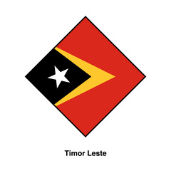 Obraz premium East Timor flag vector isolated on transparent background
