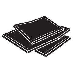 Yoga mats silhouette illustration