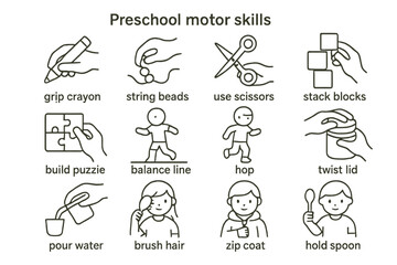 Preschool motor skills development activities illustrated guide