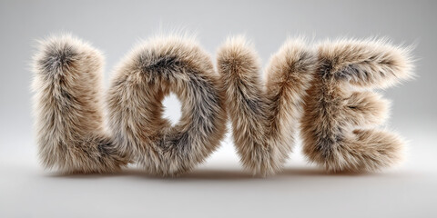 Floral LOVE word on transparent background

