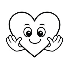 heart cartoon character