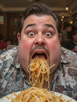 Naklejki with a goofy, crazy, surprised expression, puffing cheeks, feeling stuffed, fat and full of food