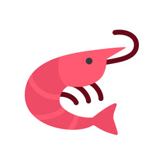 Prawn icon vector illustration. Shrimp vector illustration.