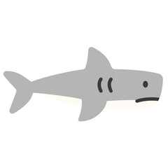 Shark icon illustration. Shark cartoon vector illustration.