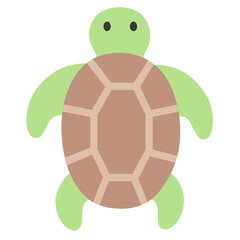 Turtle vector illustration. Cute turtle icon illustration.