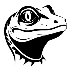 Dramatic frog head pencil sketch with black and white textured lines