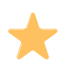 Simple Soft Yellow Star Icon. Magic Star Ray Shape Decoration. Sweet dream and Good Night Symbol. Baby Nursery Wallpaper or Poster Decor.	
