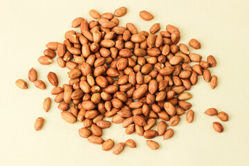 Peanuts isolated on white background. close up.