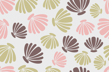 seamless shell pattern for background, fabric, wrapping, etc.