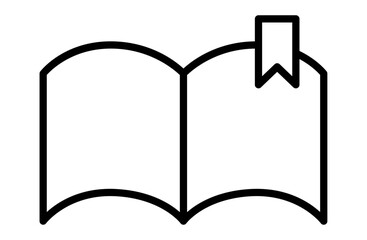 栞を挟んだ本のベクターイラストアイコン