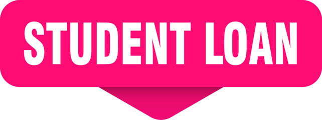 student loan sticker. student loan sign on transparent background