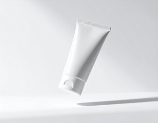 Cream tube white background