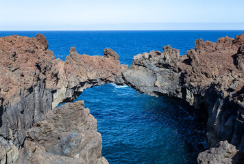 Obraz premium Rock formation Arco de La Tosca, Island El Hierro, Canary Islands, Spain, Europe.