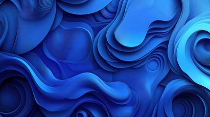 Fototapeta premium Abstract Blue Layered Wave Background for Modern Presentation Design