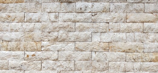 Natural stone brick wall texture background