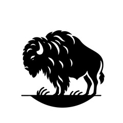 Obraz premium bison silhouette