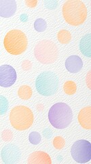 Pastel Polka Dot Pattern on Textured Paper Background