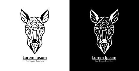 Tapir head logo design with modern geometric style