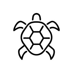 Fototapeta premium Turtle Shell Outline Icon Symbolizing Nature Conservation and Marine Life Awareness for Blogs, Educational Websites, and Environmental Campaigns 