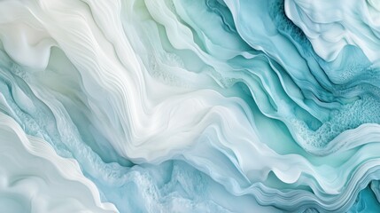 Abstract Blue and White Layered Wave Background