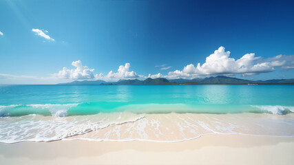 Obraz premium tropical beach with blue sky