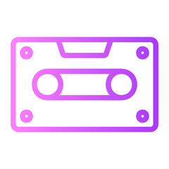 Obraz premium cassette gradient icon
