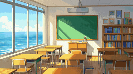 Lessons in Wash classroom isolated watercolor vector illustration svg
