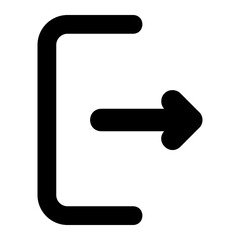logout glyph icon