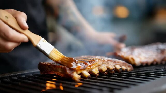 Grilling bbq ribs: expert basting and flavor enhancement for perfect outdoor cooking