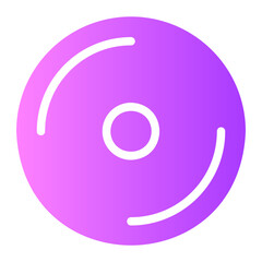 compact disk gradient icon