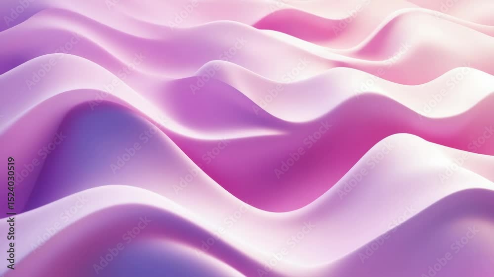 Poster pink and purple abstract wavy pattern with smooth curves, modern background