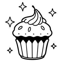 Enchanted Muffin Vector Art