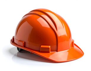 mockup of a plain orange construction safety helmet