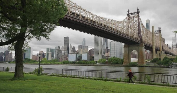 Queensboro Bridge in New York City Seen from Queensbridge Park