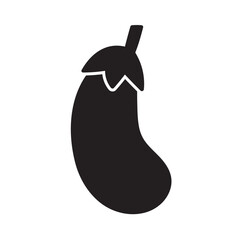 Eggplant silhouette. Vector graphic design. Illustration on white background.