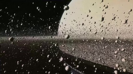 meteorite belts and spaceships with excellent quality