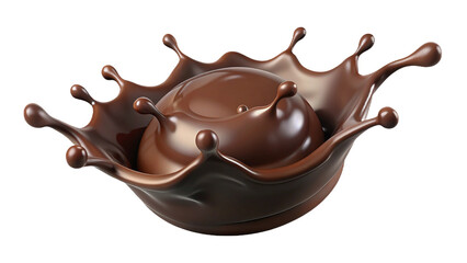 3d icon high resolution asset  chocolate dripping on white background