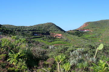 Cave dwellings of the village Chinamada in the Anaga mountains (Tenerife, Canary Islands, Spain)